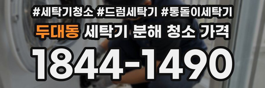 두대동 세탁기 분해 청소 가격