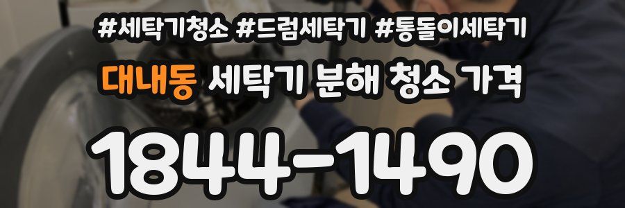 대내동 세탁기 분해 청소 가격