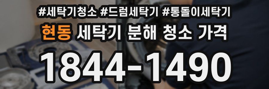 현동 세탁기 분해 청소 가격