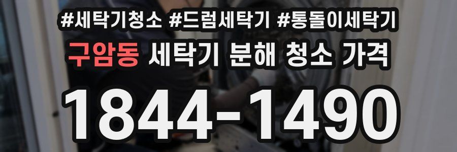 구암동 세탁기 분해 청소 가격