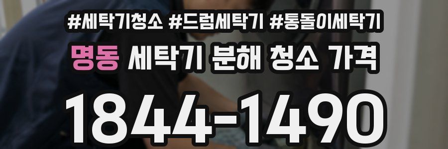 명동 세탁기 분해 청소 가격