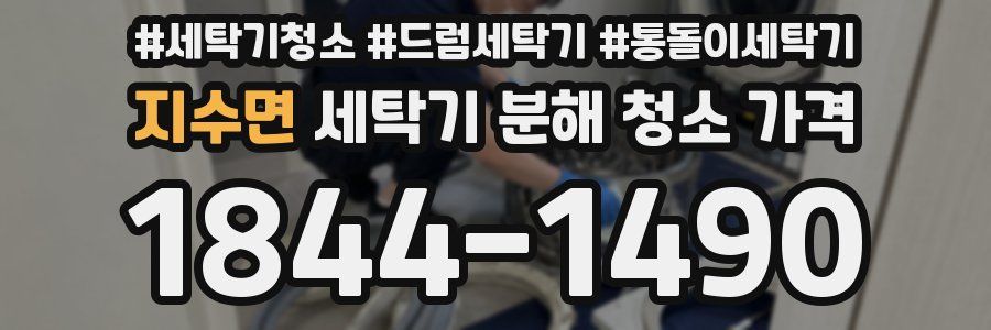 지수면 세탁기 분해 청소 가격