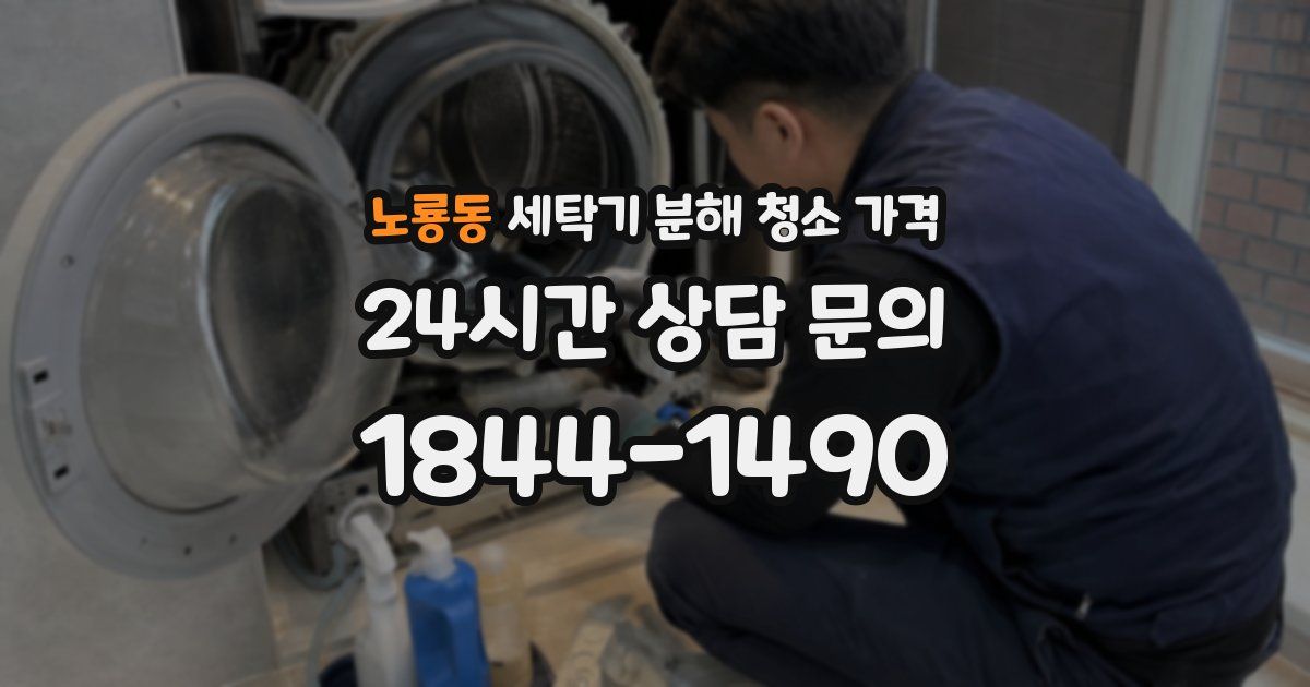 노룡동 세탁기 분해 청소 가격
