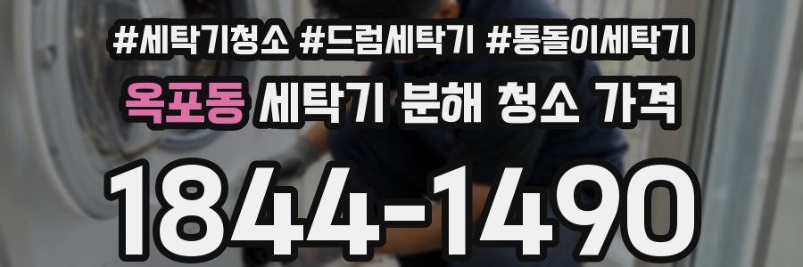 옥포동 세탁기 분해 청소 가격