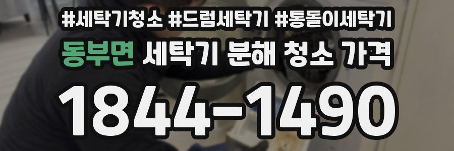 동부면 세탁기 분해 청소 가격