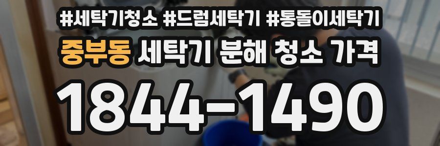 중부동 세탁기 분해 청소 가격