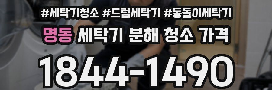 명동 세탁기 분해 청소 가격