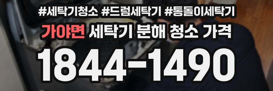 가야면 세탁기 분해 청소 가격