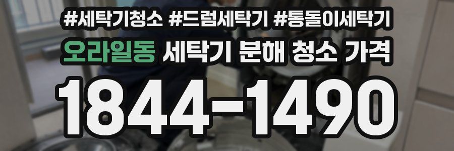오라일동 세탁기 분해 청소 가격