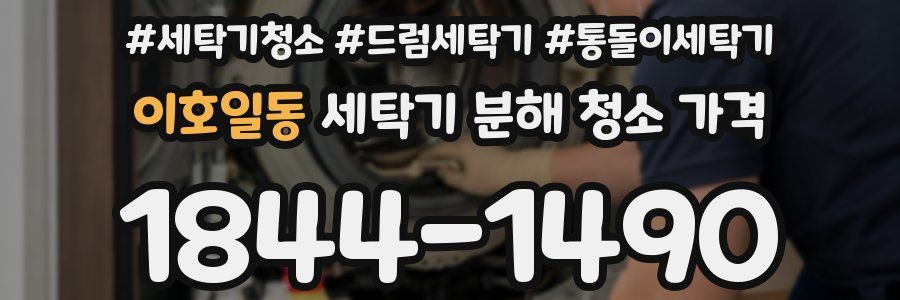 이호일동 세탁기 분해 청소 가격
