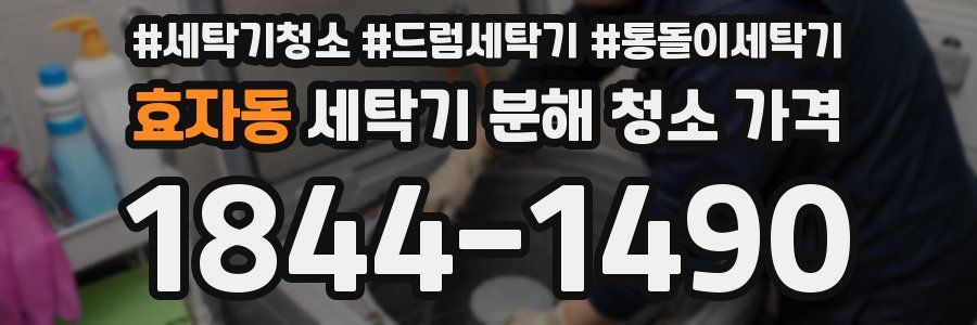 효자동 세탁기 분해 청소 가격