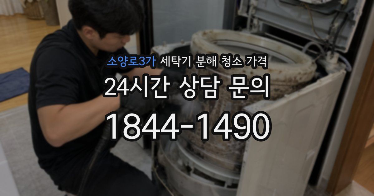 소양로3가 세탁기 분해 청소 가격