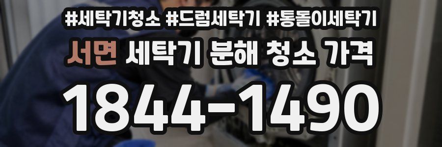 서면 세탁기 분해 청소 가격