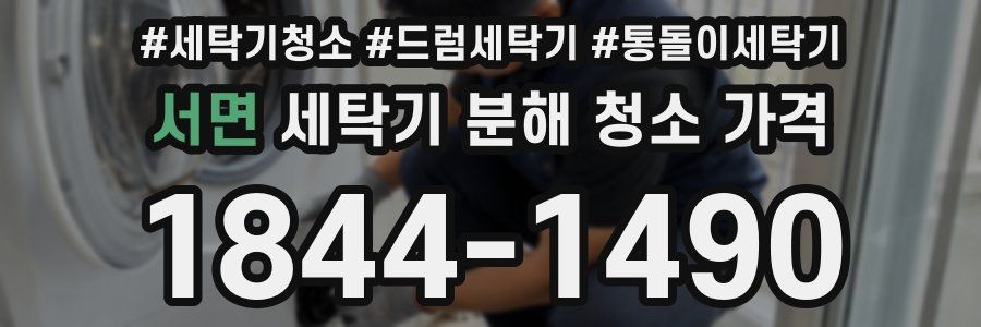 서면 세탁기 분해 청소 가격