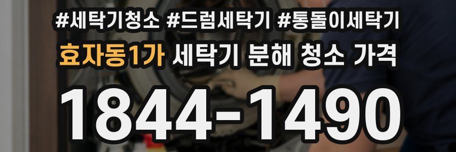 효자동1가 세탁기 분해 청소 가격
