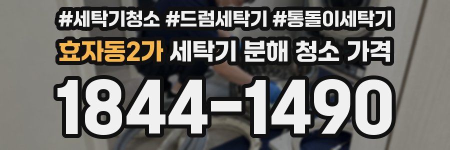 효자동2가 세탁기 분해 청소 가격