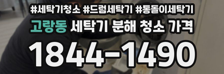 고랑동 세탁기 분해 청소 가격