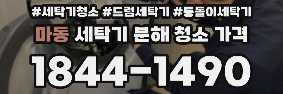 마동 세탁기 분해 청소 가격