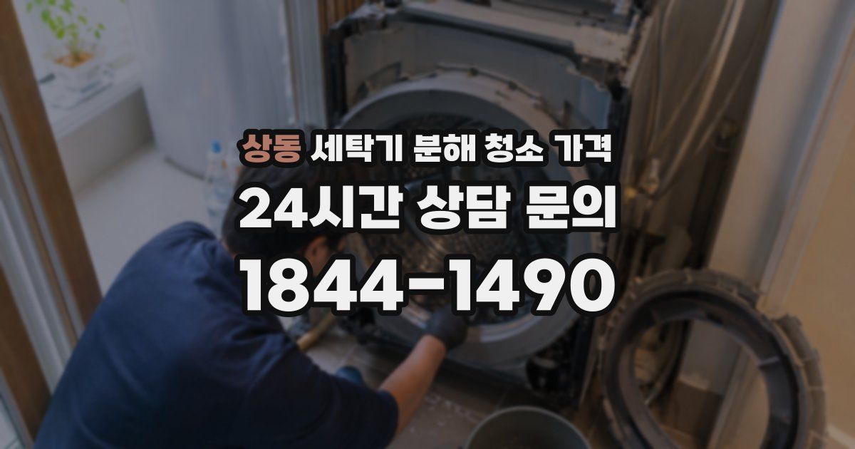 상동 세탁기 분해 청소 가격