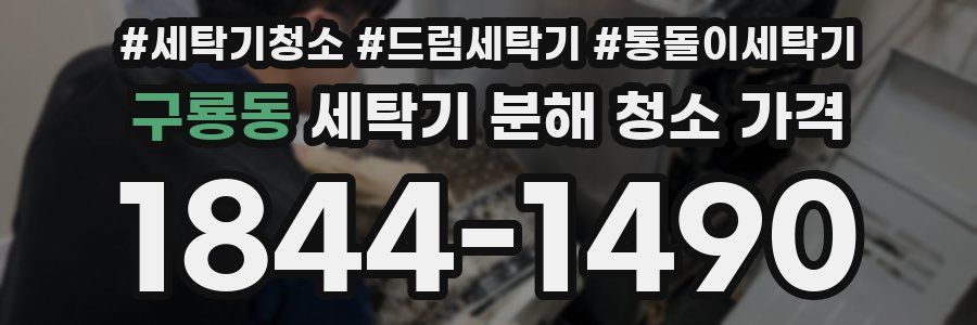 구룡동 세탁기 분해 청소 가격