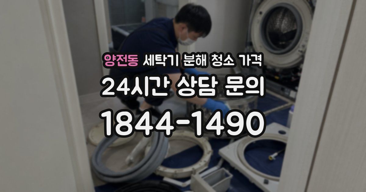 양전동 세탁기 분해 청소 가격