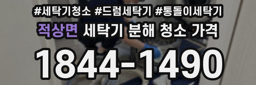 적상면 세탁기 분해 청소 가격