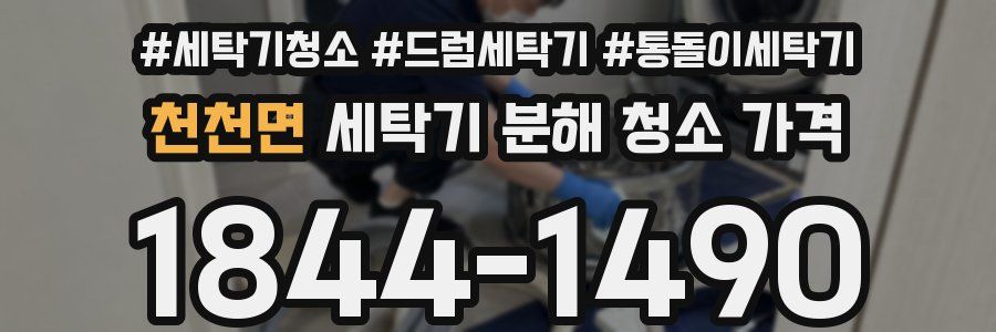 천천면 세탁기 분해 청소 가격