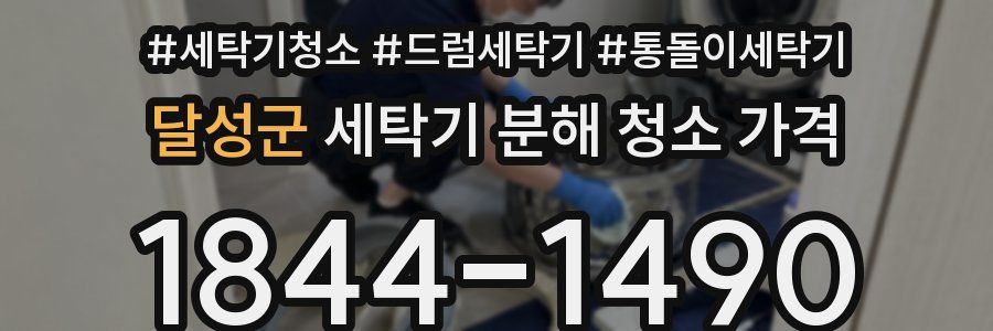 달성군 세탁기 분해 청소 가격