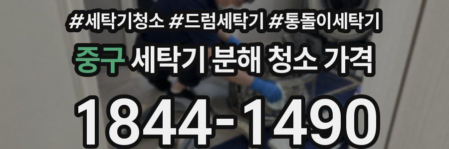 중구 세탁기 분해 청소 가격