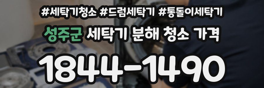 성주군 세탁기 분해 청소 가격