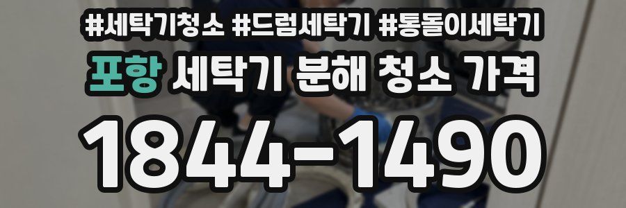 포항 세탁기 분해 청소 가격