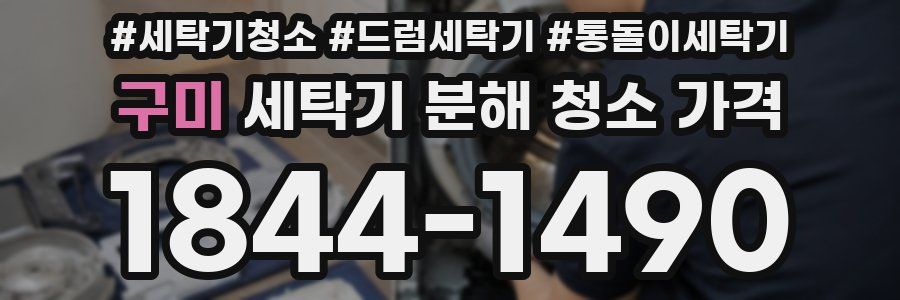 구미 세탁기 분해 청소 가격