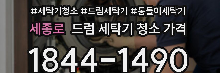 세종로 드럼 세탁기 청소 가격