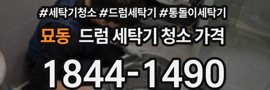 묘동 드럼 세탁기 청소 가격