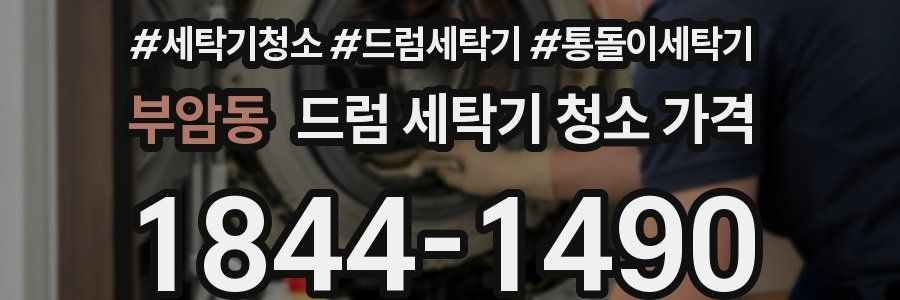 부암동 드럼 세탁기 청소 가격
