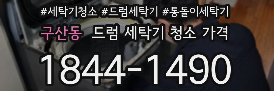 구산동 드럼 세탁기 청소 가격