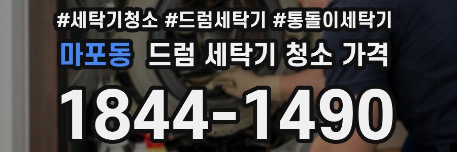 마포동 드럼 세탁기 청소 가격