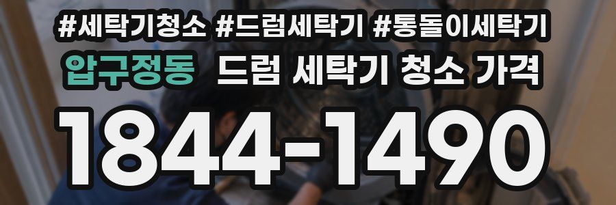 압구정동 드럼 세탁기 청소 가격