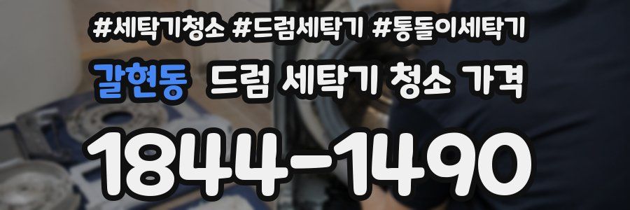 갈현동 드럼 세탁기 청소 가격