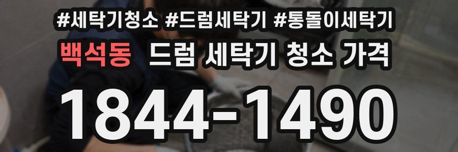 백석동 드럼 세탁기 청소 가격