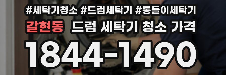 갈현동 드럼 세탁기 청소 가격