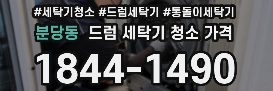 분당동 드럼 세탁기 청소 가격