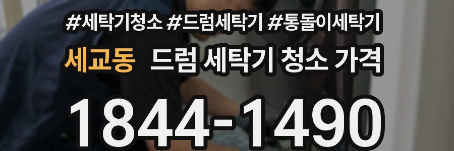 세교동 드럼 세탁기 청소 가격