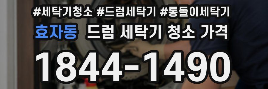 효자동 드럼 세탁기 청소 가격