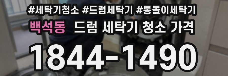 백석동 드럼 세탁기 청소 가격