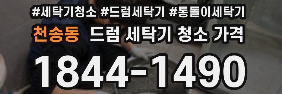 천송동 드럼 세탁기 청소 가격