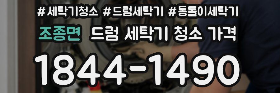 조종면 드럼 세탁기 청소 가격