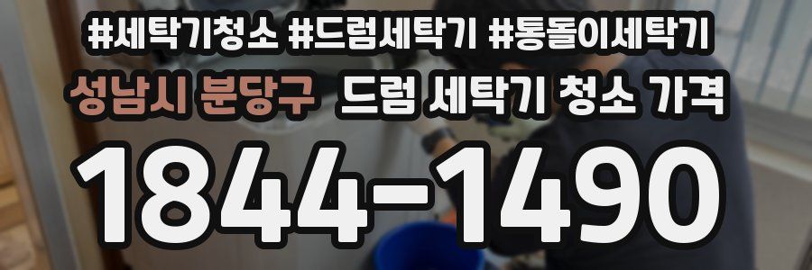 성남시 분당구 드럼 세탁기 청소 가격