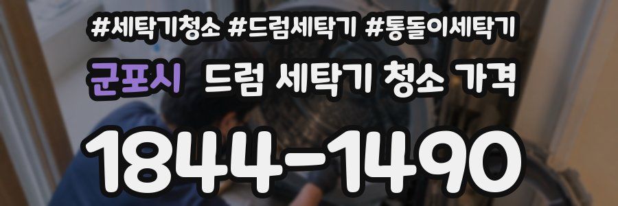 군포시 드럼 세탁기 청소 가격