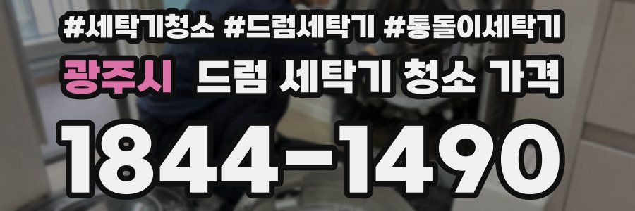 광주시 드럼 세탁기 청소 가격